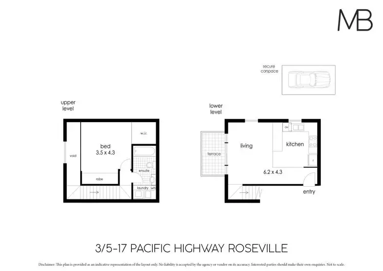 Floorplan of Homely unit listing, 3/5-17 Pacific Highway, Roseville NSW 2069
