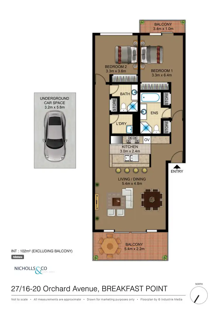 Floorplan of Homely unit listing, 27/16 Orchards Avenue, Breakfast Point NSW 2137