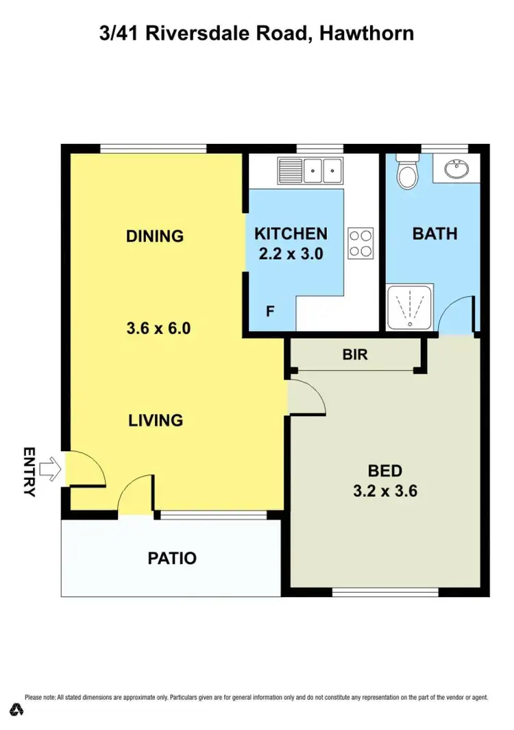 Floorplan of Homely apartment listing, 3/41 Riversdale Road, Hawthorn VIC 3122