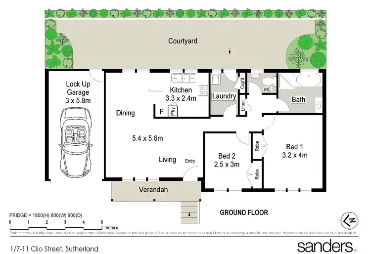 Floorplan of Homely villa listing, 1/7-11 Clio Street, Sutherland NSW 2232