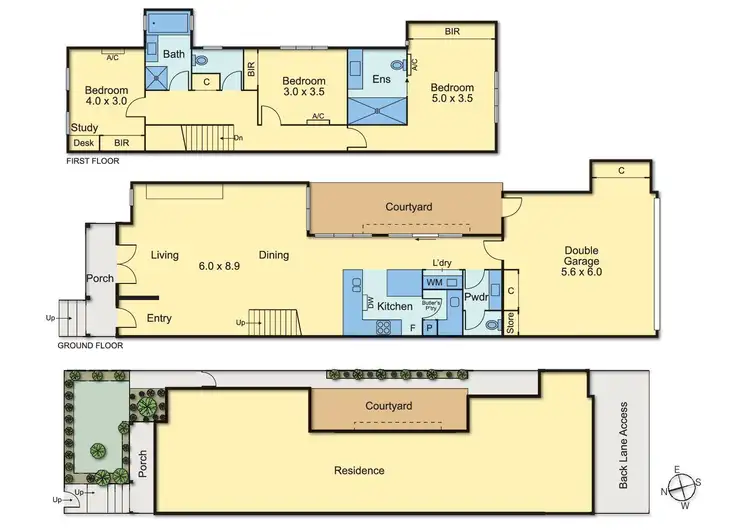 Floorplan of Homely house listing, 16B Balgonie Place, Northcote VIC 3070