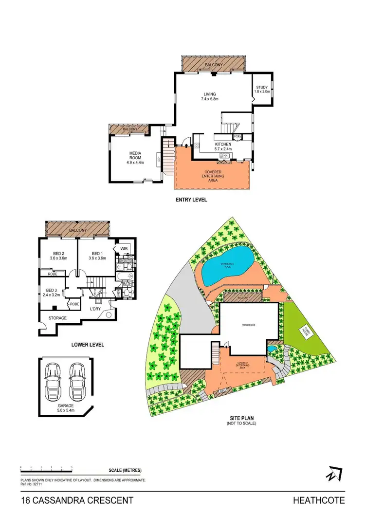 Floorplan of Homely house listing, 16 Cassandra Crescent, Heathcote NSW 2233