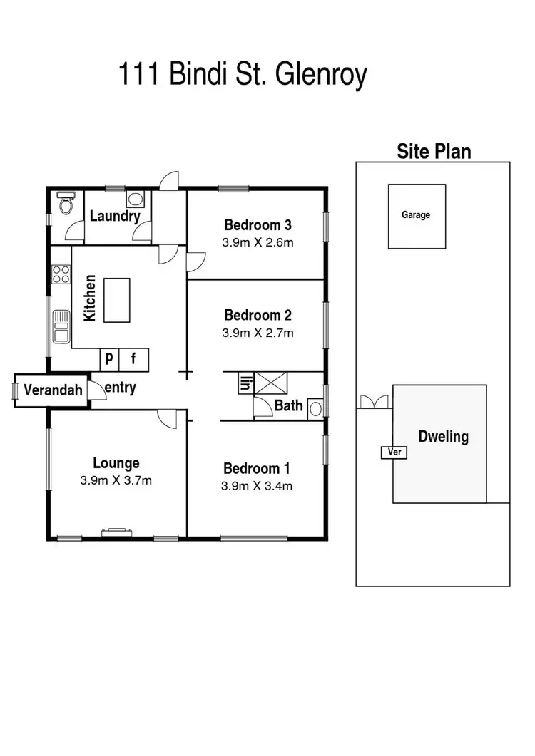 Floorplan of Homely house listing, 111 Bindi Street, Glenroy VIC 3046