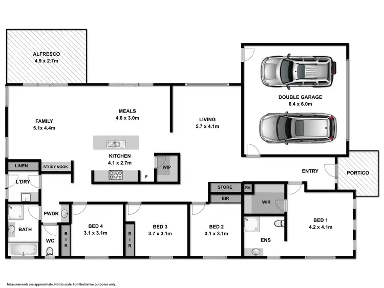 Floorplan of Homely house listing, 3 Trickett Avenue, Wodonga VIC 3690