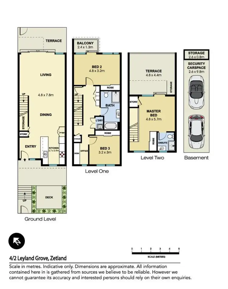 Floorplan of Homely apartment listing, 4/2 Leyland Grove, Zetland NSW 2017