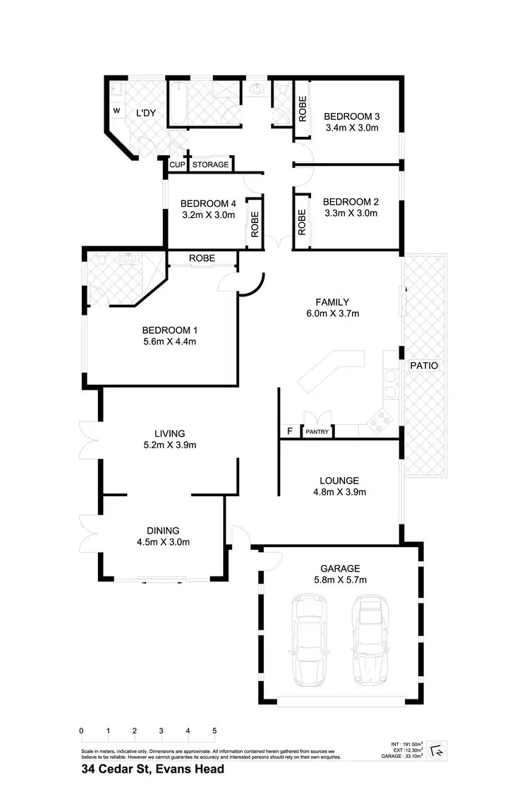 Floorplan of Homely house listing, 34 Cedar Street, Evans Head NSW 2473