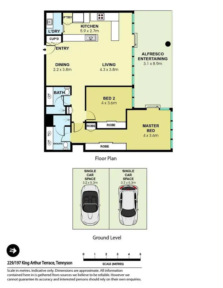 Floorplan of Homely unit listing, 5229/197 King Arthur Terrace, Tennyson QLD 4105