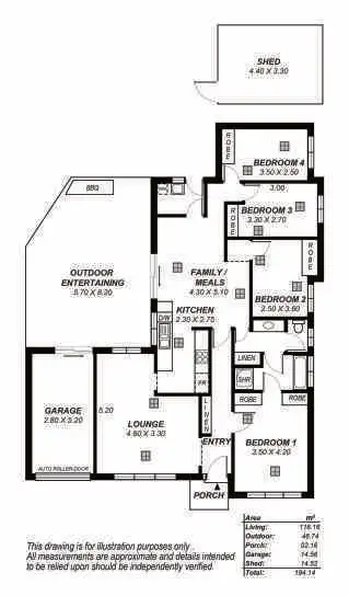Floorplan of Homely house listing, 18 Magdalena Crescent, Paralowie SA 5108
