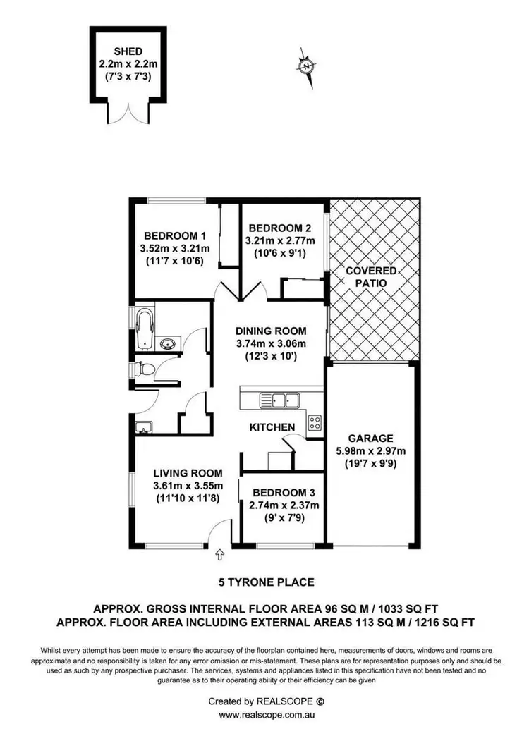 Floorplan of Homely house listing, 5 Tyrone Place, Acacia Ridge QLD 4110