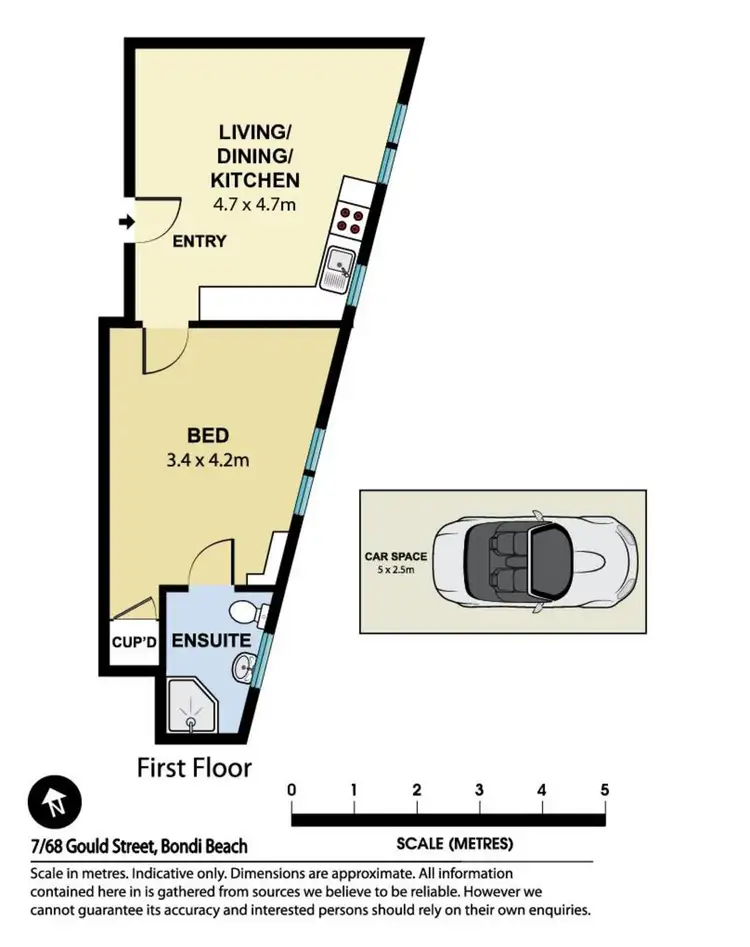 Floorplan of Homely apartment listing, Unit 7/68 Gould Street, Bondi Beach NSW 2026