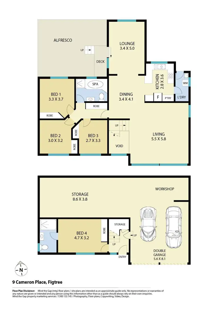 Floorplan of Homely house listing, 9 Cameron Place, Figtree NSW 2525