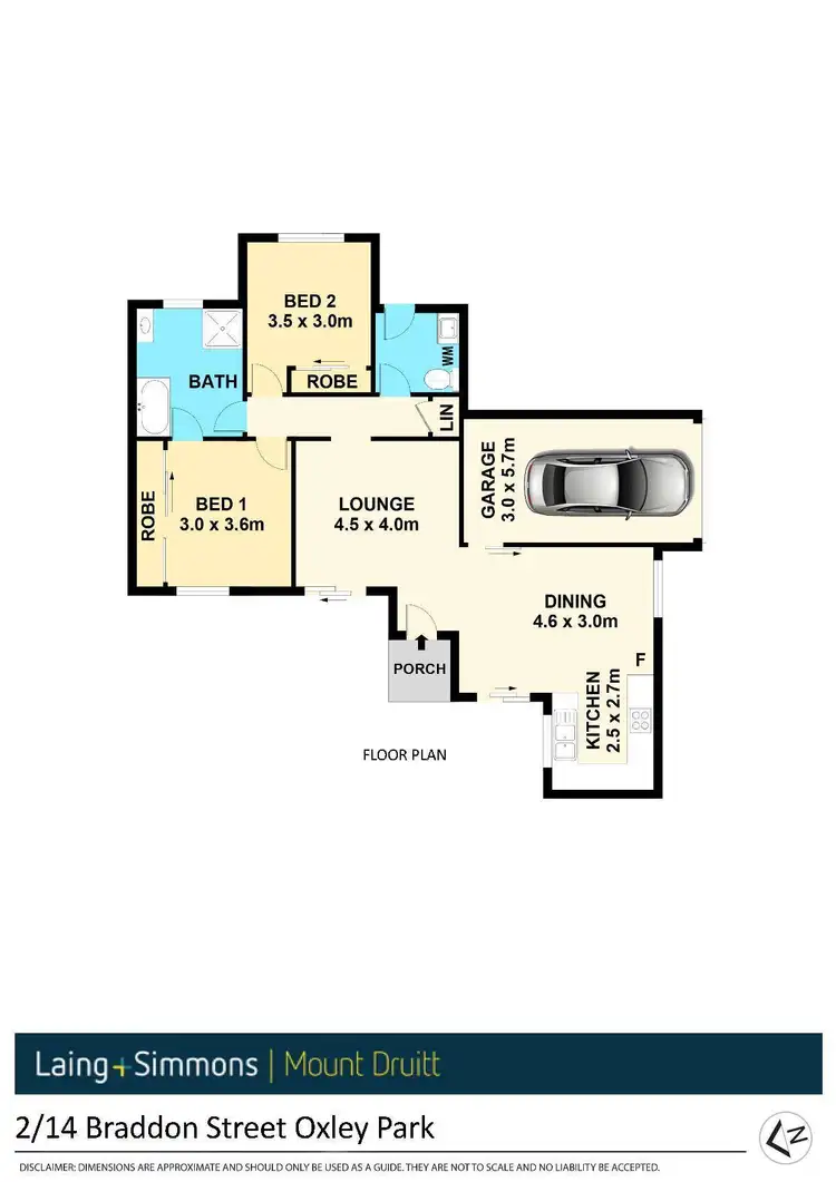 Floorplan of Homely villa listing, 2/14 Braddon Street, Oxley Park NSW 2760