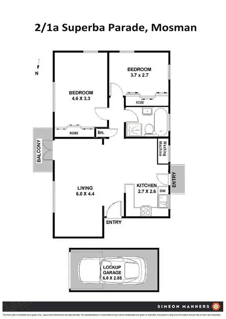 Floorplan of Homely apartment listing, 2/1a Superba Parade, Mosman NSW 2088