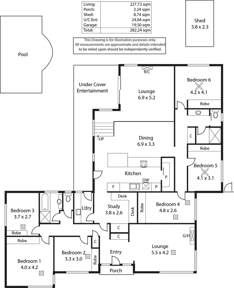 Floorplan of Homely house listing, 25 Eden Avenue, Bellevue Heights SA 5050