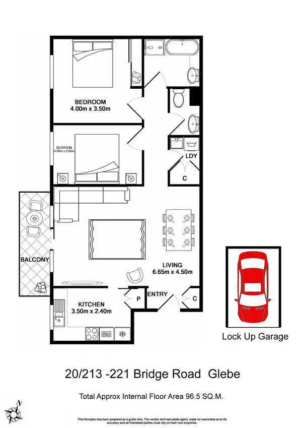 Floorplan of Homely apartment listing, 20/213-221 Bridge Road, Glebe NSW 2037