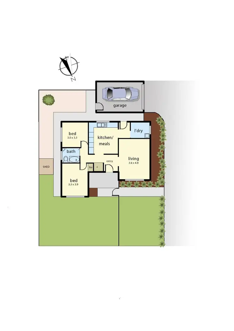 Floorplan of Homely unit listing, 1/28 Henty Street, Pakenham VIC 3810
