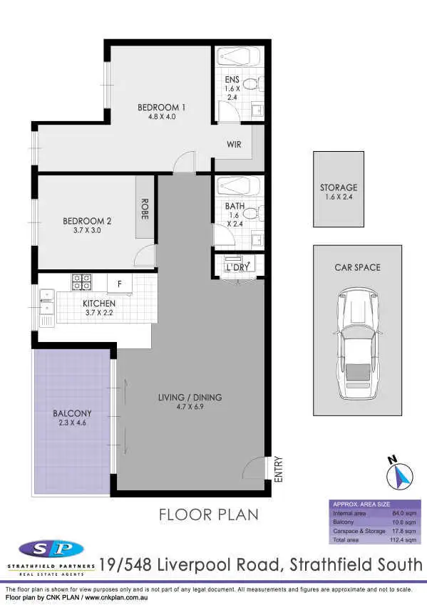 Floorplan of Homely apartment listing, 19/548 Liverpool Road, Strathfield South NSW 2136