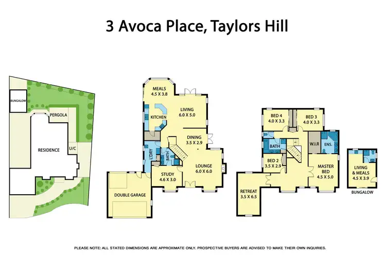 Floorplan of Homely house listing, 3 Avoca Place, Taylors Hill VIC 3037