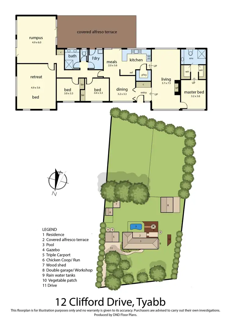 Floorplan of Homely rural property listing, 12 Clifford Drive, Tyabb VIC 3913