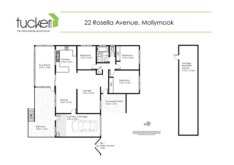 Floorplan of Homely house listing, 22 Rosella Avenue, Mollymook NSW 2539