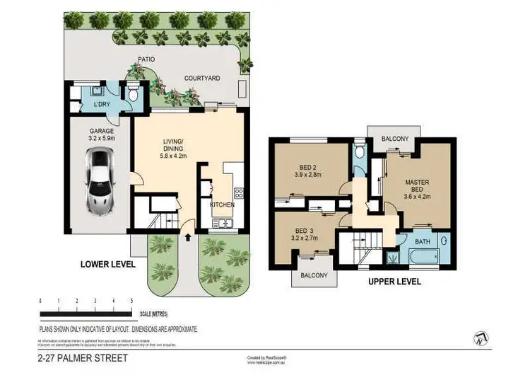 Floorplan of Homely townhouse listing, 2/27 Palmer Street, Greenslopes QLD 4120