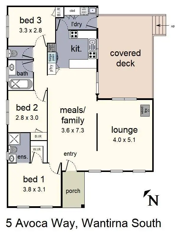 Floorplan of Homely house listing, 5 Avoca Way, Wantirna South VIC 3152