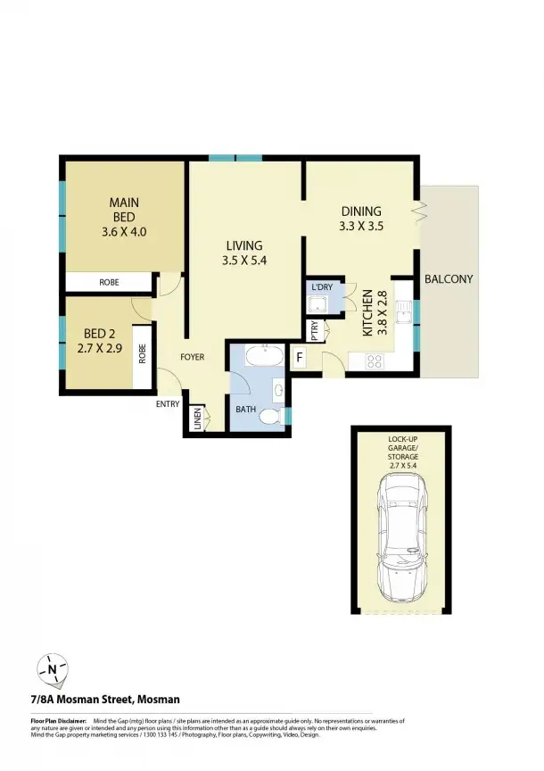 Floorplan of Homely unit listing, 7/8A Mosman Street, Mosman NSW 2088