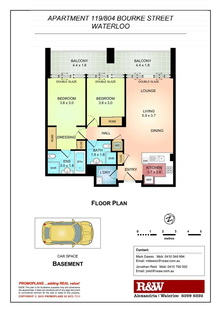 Floorplan of Homely apartment listing, 119/804 Bourke Street, Waterloo NSW 2017
