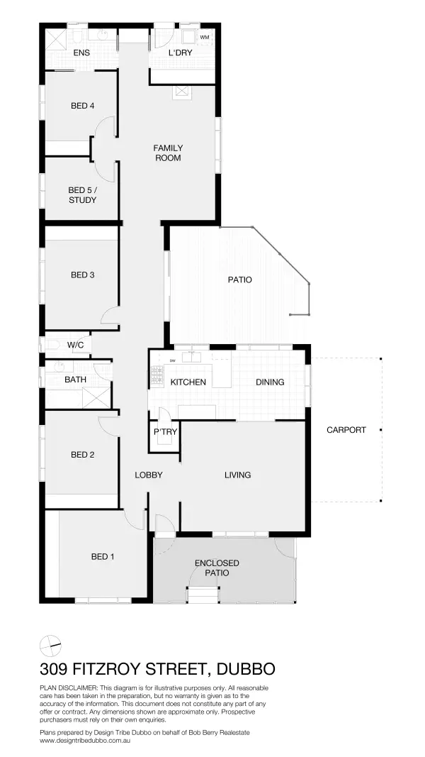 Floorplan of Homely house listing, 309 Fitzroy Street, Dubbo NSW 2830