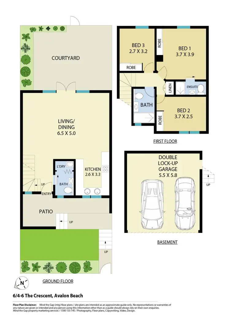 Floorplan of Homely townhouse listing, 6/4-6 The Crescent, Avalon Beach NSW 2107