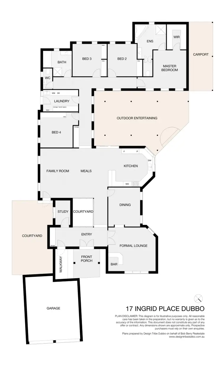 Floorplan of Homely house listing, 17 Ingrid Place, Dubbo NSW 2830