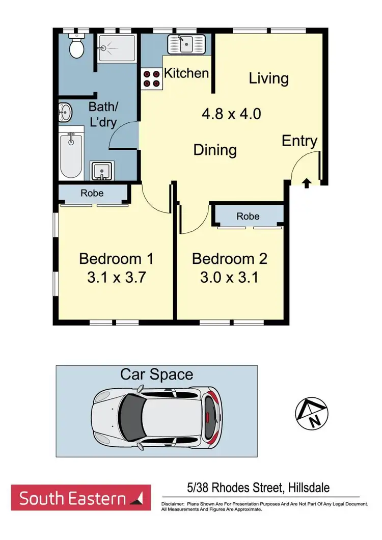 Floorplan of Homely unit listing, 5/38 Rhodes Street, Hillsdale NSW 2036