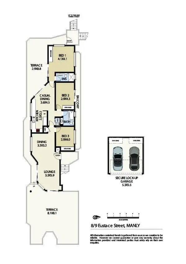 Floorplan of Homely unit listing, 8/9 Eustace Street, Manly NSW 2095