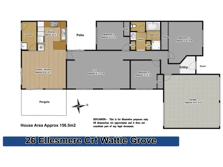 Floorplan of Homely house listing, 26 Ellesmere Court, Wattle Grove NSW 2173