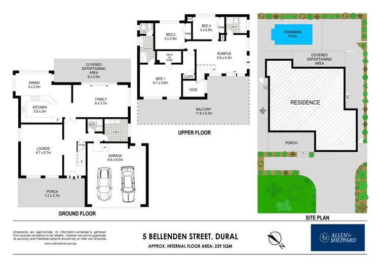 Floorplan of Homely house listing, 5 Bellenden Place, Dural NSW 2158