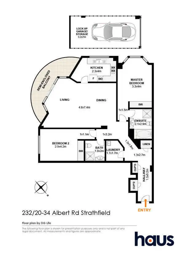 Floorplan of Homely unit listing, 232/20-34 Albert Road, Strathfield NSW 2135