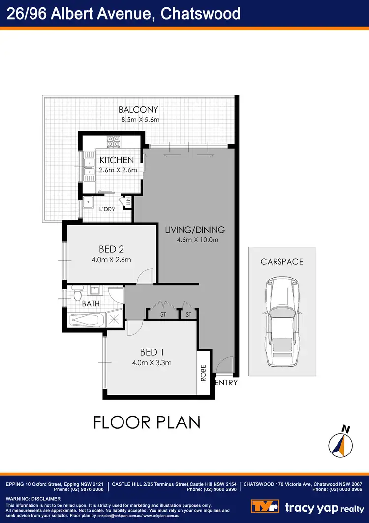 Floorplan of Homely apartment listing, 26/96-100 Albert Avenue, Chatswood NSW 2067