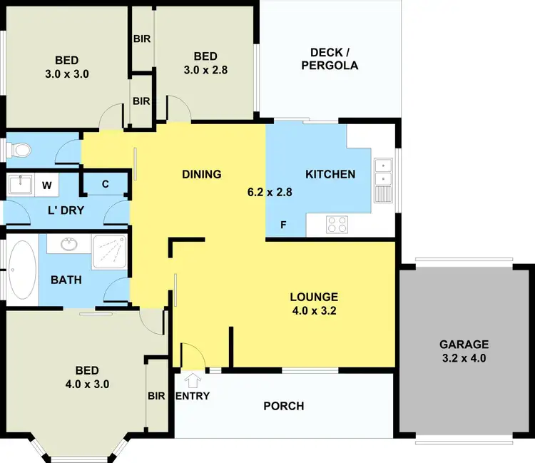 Floorplan of Homely unit listing, 6 The Avenue, Oak Park VIC 3046