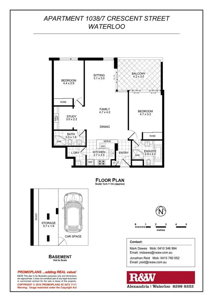 Floorplan of Homely apartment listing, 1038/7 Crescent Street, Waterloo NSW 2017