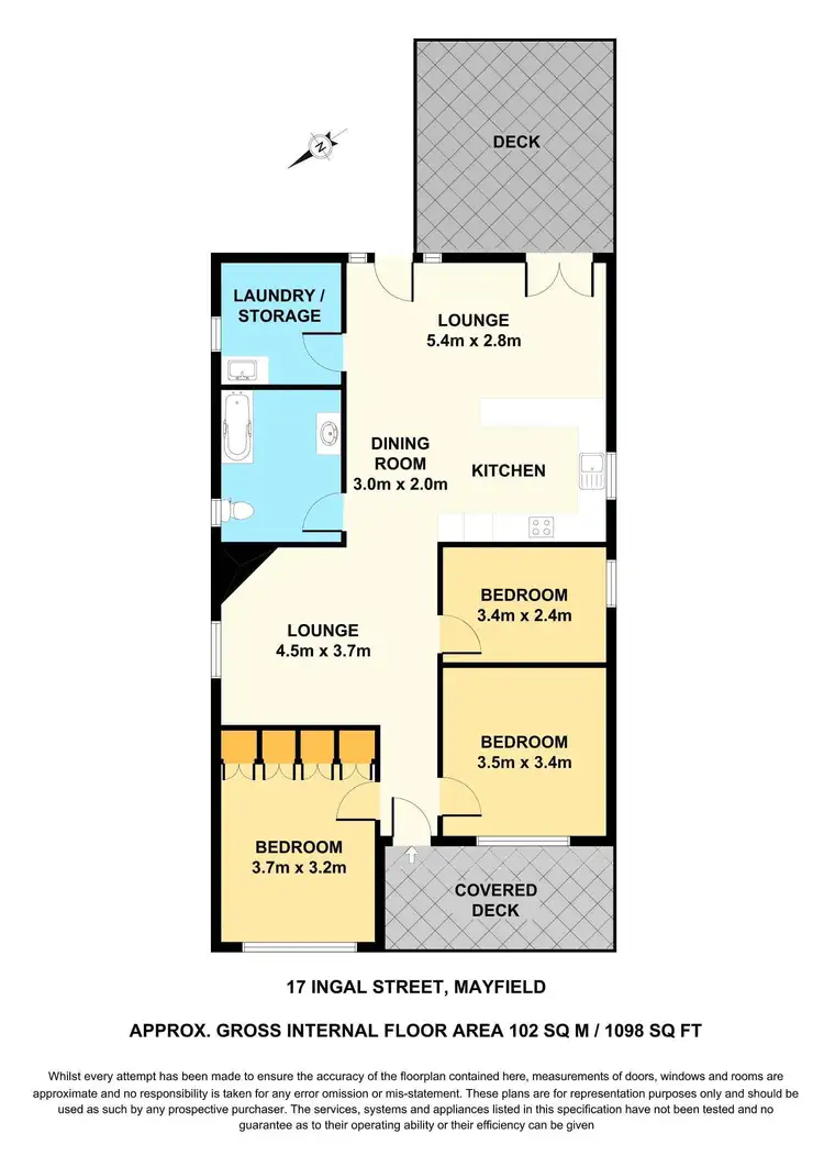 Floorplan of Homely house listing, 17 Ingall Street, Mayfield NSW 2304