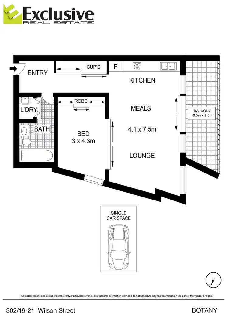 Floorplan of Homely apartment listing, 302/19-21 Wilson Street, Botany NSW 2019