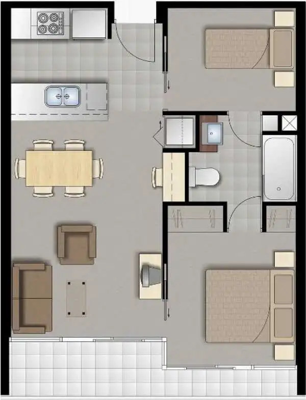 Floorplan of Homely apartment listing, 1806/8 Franklin Street, Melbourne VIC 3000