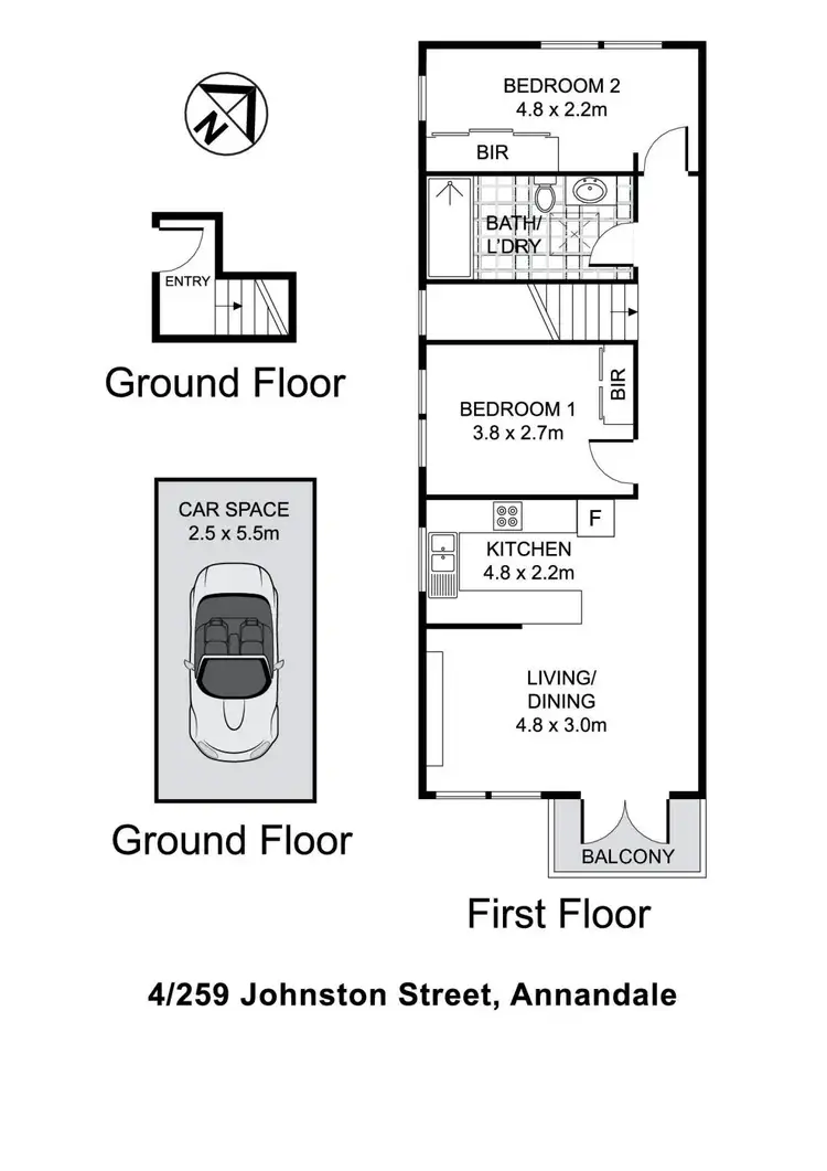Floorplan of Homely unit listing, 4/259 Johnston Street, Annandale NSW 2038