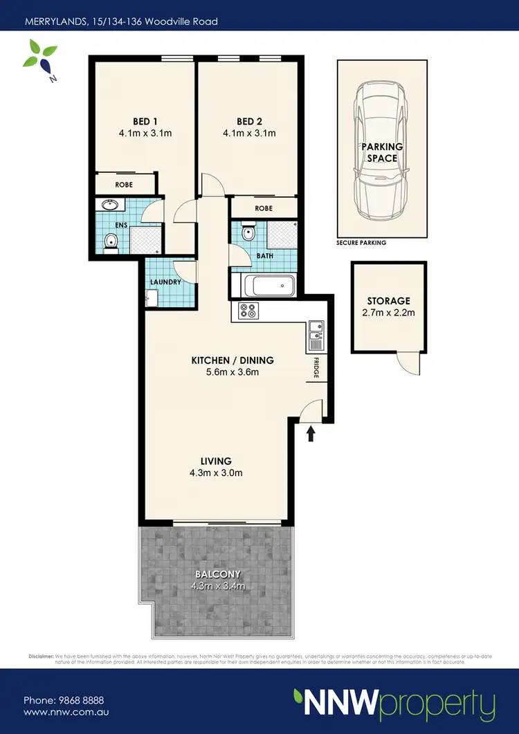 Floorplan of Homely unit listing, 15/134 Woodville Road, Merrylands NSW 2160
