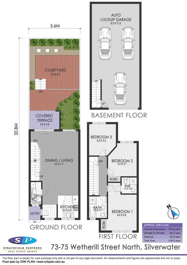 Floorplan of Homely townhouse listing, 6/73-75 Wetherill (north) Street, Silverwater NSW 2128
