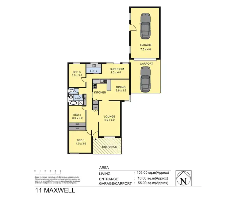Floorplan of Homely house listing, 11 Maxwell Drive, Wodonga VIC 3690