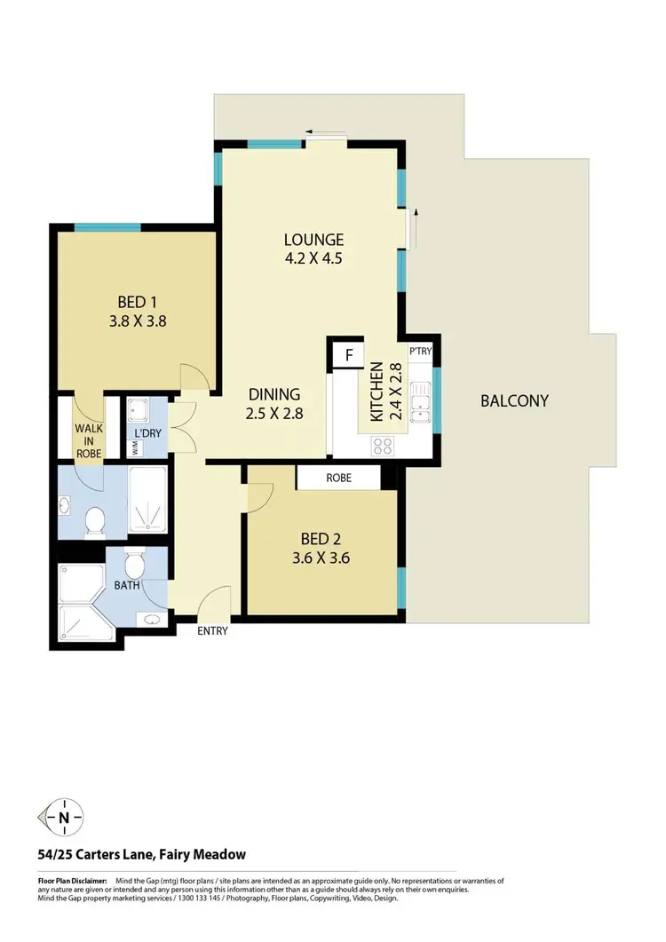 Floorplan of Homely apartment listing, 54/25 Carters Lane, Fairy Meadow NSW 2519