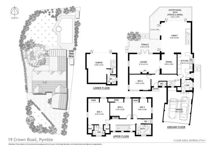 Floorplan of Homely house listing, 19 Crown Road, Pymble NSW 2073