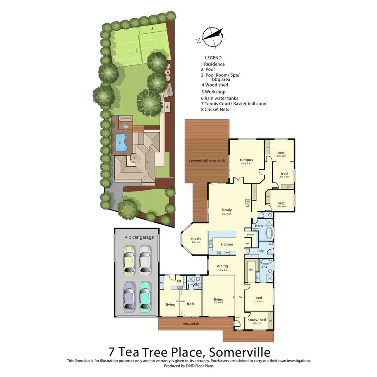 Floorplan of Homely rural property listing, 7 Tea Tree Place, Somerville VIC 3912