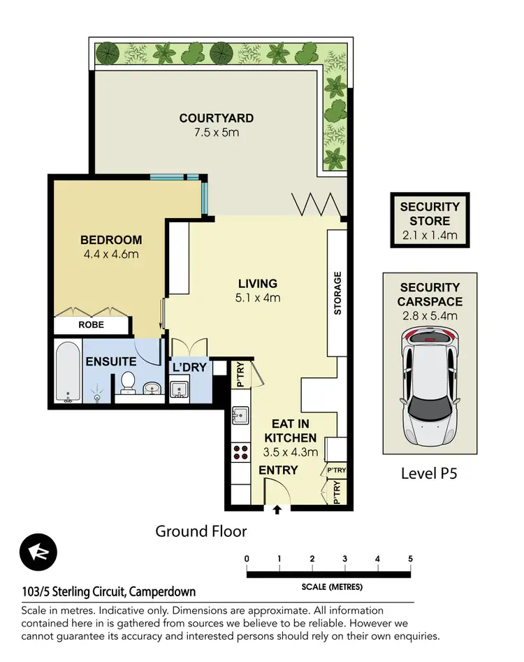 Floorplan of Homely apartment listing, 103/5 Sterling Circuit, Camperdown NSW 2050
